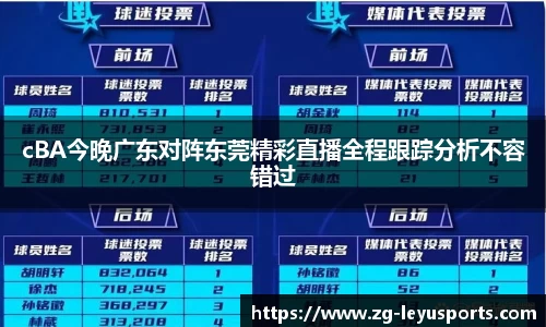 cBA今晚广东对阵东莞精彩直播全程跟踪分析不容错过